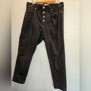Madewell size 33 black stovepipe jeans